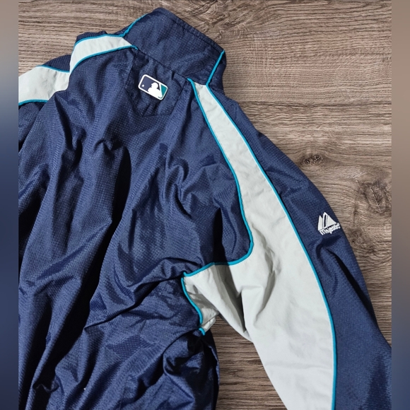 Mariners Baseball Jacket Authentic Majestic Therma Base Youth Sz Medium MLB Kids - Picture 7 of 12